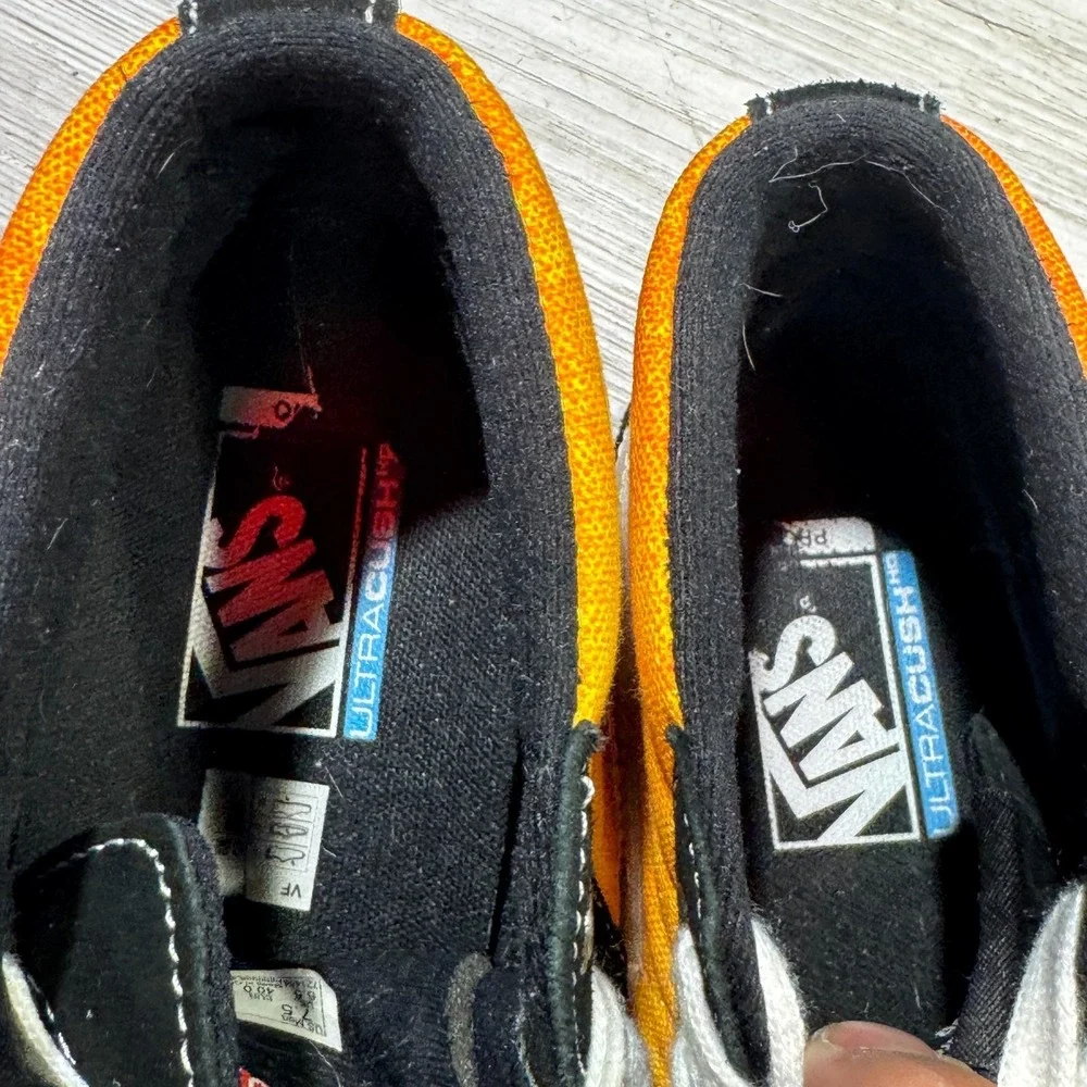Vans Sk8 Hi Pro Fade Black Orange White VN0845JDSWE Men's Size 7.5